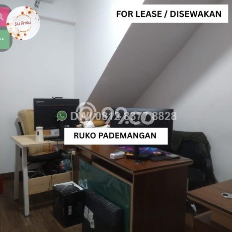 Ruko Disewa di Pademangan, Jakarta Utara, LT 135m2 / LB 228m2 Ruko Disewa di Pademangan, Jakarta Utara, LT 135m2 / LB 228m2