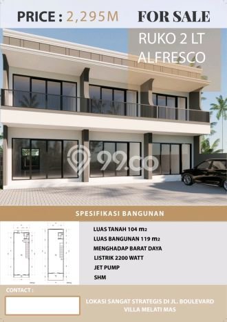 Untuk Dijual Ruko di Serpong Utara Tangerang Selatan LT 104m2 / LB 119m2 Untuk Dijual Ruko di Serpong Utara Tangerang Selatan LT 104m2 / LB 119m2