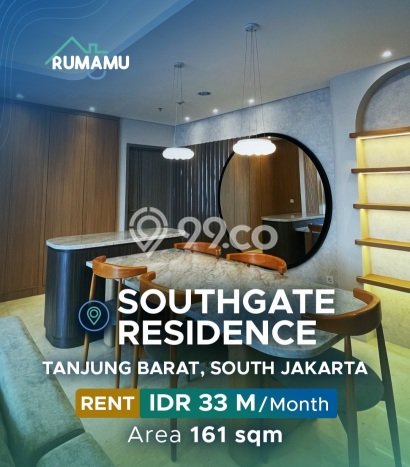 Apartemen Sewa 3 Kamar Hemat Siap Huni di Jakarta Selatan, Luas 161m2 Apartemen Sewa 3 Kamar Hemat Siap Huni di Jakarta Selatan, Luas 161m2