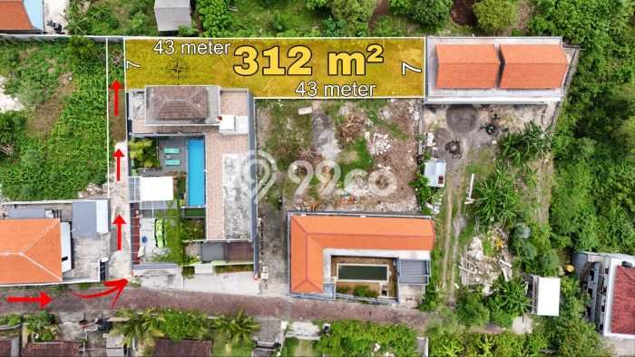 Tanah Kavling Dijual di Kutuh, Badung dengan Luas Tanah 312m2 Tanah Kavling Dijual di Kutuh, Badung dengan Luas Tanah 312m2
