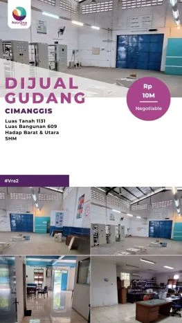 Unit Gudang Dijual di Cimanggis Depok Luas Bangunan 609m2 Unit Gudang Dijual di Cimanggis Depok Luas Bangunan 609m2