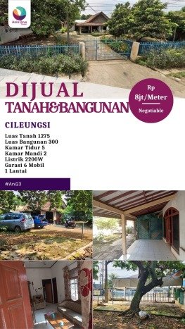 Lahan Strategis di Cileungsi Dijual dengan Luas 1275m2 Lahan Strategis di Cileungsi Dijual dengan Luas 1275m2