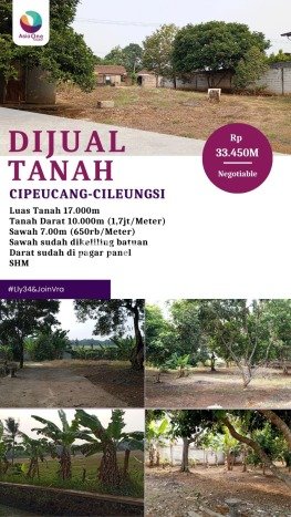 LOKASI STRATEGIS! Tanah Kawasan Cileungsi, Luas 27000m2m², Lokasi Berkembang, Cocok untuk Investasi LOKASI STRATEGIS! Tanah Kawasan Cileungsi, Luas 27000m2m², Lokasi Berkembang, Cocok untuk Investasi