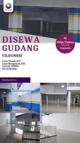 AREA POTENSIAL! Gudang Kawasan Cileungsi, Luas 625m², Lokasi Strategis AREA POTENSIAL! Gudang Kawasan Cileungsi, Luas 625m², Lokasi Strategis
