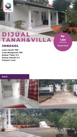 Vila Kawasan Jonggol, Ukuran 790m², Kawasan Tenang untuk tempat tinggal Vila Kawasan Jonggol, Ukuran 790m², Kawasan Tenang untuk tempat tinggal