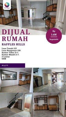 For Sale Hunian Rumah Nyaman 4 Kamar di Raffles Hills, Jakarta Timur For Sale Hunian Rumah Nyaman 4 Kamar di Raffles Hills, Jakarta Timur