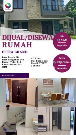 Jarang Ada! Rumah Kontrakan 4 Kamar Nyaman Siap Huni Citra Grand Jarang Ada! Rumah Kontrakan 4 Kamar Nyaman Siap Huni Citra Grand