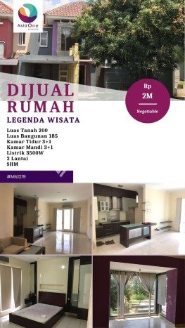 Rumah Minimalis 4 KT di Legenda Wisata Jakarta Timur Unfurnished Rumah Minimalis 4 KT di Legenda Wisata Jakarta Timur Unfurnished
