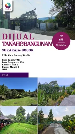 HARGA TERBAIK! Vila Kawasan Sukaraja, Area 7215m2m², Lokasi Strategis HARGA TERBAIK! Vila Kawasan Sukaraja, Area 7215m2m², Lokasi Strategis