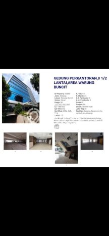 Unit Kantor disewakan di Warung Buncit Jakarta Selatan dengan LT 1400m2 / LB 8800m2 Unit Kantor disewakan di Warung Buncit Jakarta Selatan dengan LT 1400m2 / LB 8800m2