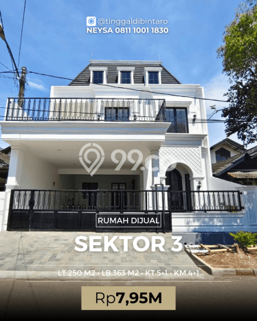 For Sale! Luxury House LT 250m2 Desain Elegan di Bintaro For Sale! Luxury House LT 250m2 Desain Elegan di Bintaro
