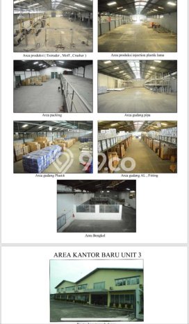 Pabrik Dijual di Tangerang LT 43000m2 & LB 13000m2 Lokasi Terbaik! Pabrik Dijual di Tangerang LT 43000m2 & LB 13000m2 Lokasi Terbaik!