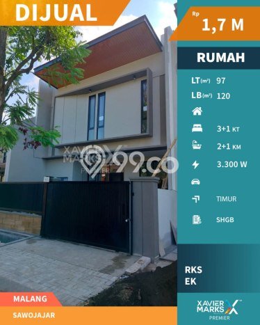 Rumah Minimalis 3 KT di Sawojajar Malang Unfurnished Rumah Minimalis 3 KT di Sawojajar Malang Unfurnished