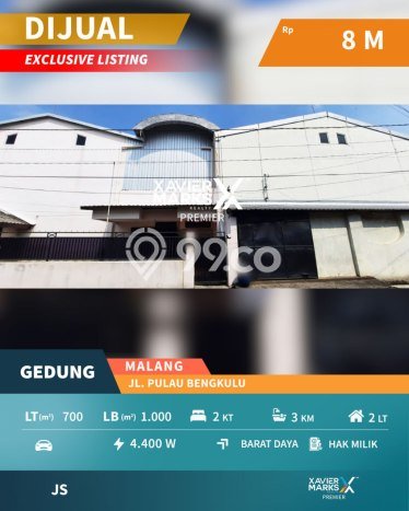 Unit Komersial Dijual di Klojen Malang 1000m2 Unit Komersial Dijual di Klojen Malang 1000m2