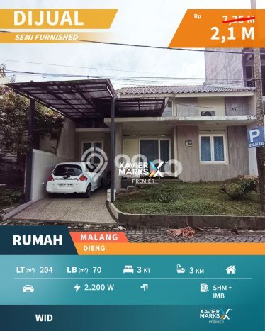 For Sale Hunian Rumah Terawat 3 Kamar di Dieng, Malang For Sale Hunian Rumah Terawat 3 Kamar di Dieng, Malang