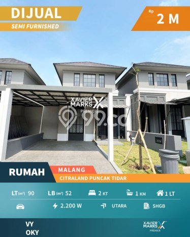 Dijual Rumah Eksklusif 2 KT di Tidar, Malang Dijual Rumah Eksklusif 2 KT di Tidar, Malang