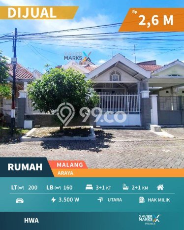 Hunian Mewah LB 160m2 Siap Huni Desain Elegan di Araya, Malang Hunian Mewah LB 160m2 Siap Huni Desain Elegan di Araya, Malang
