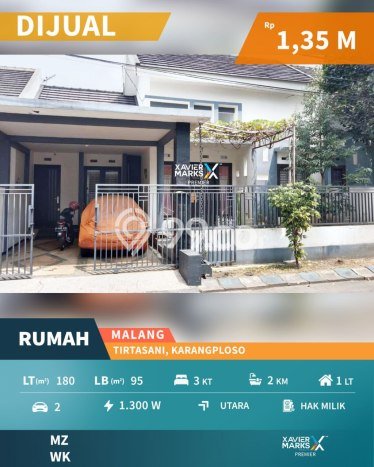 Jual Rumah Strategis Bagus Punya 3 KT di Karangploso Malang SHM Jual Rumah Strategis Bagus Punya 3 KT di Karangploso Malang SHM