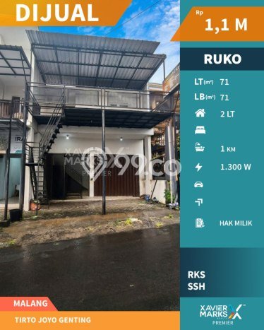 Unit Ruko Dijual di Lowokwaru Malang 71m2 Unit Ruko Dijual di Lowokwaru Malang 71m2