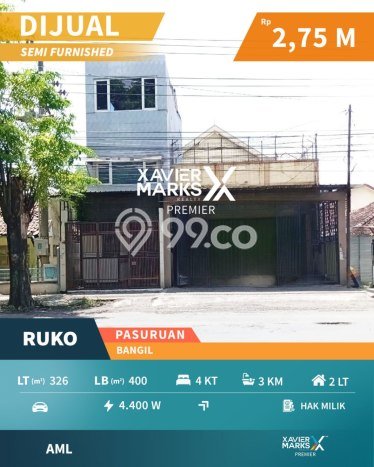 Ruko Paling Dicari LB 400m2 Dijual di Bangil Ruko Paling Dicari LB 400m2 Dijual di Bangil