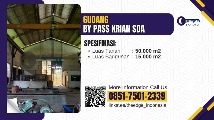 Gudang Paling Dicari LB 15000m2 Dijual di Krian Gudang Paling Dicari LB 15000m2 Dijual di Krian