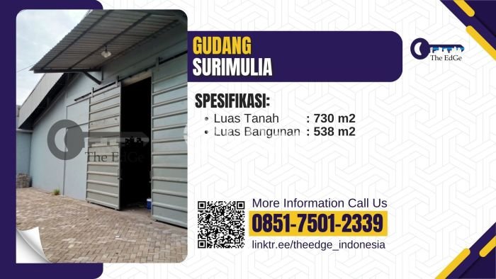 FOR RENT! Gudang di Margomulyo Cocok untuk Bisnis 538m2 FOR RENT! Gudang di Margomulyo Cocok untuk Bisnis 538m2