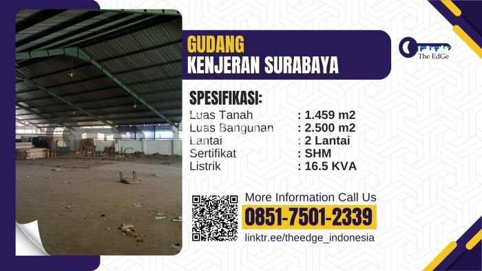Gudang Paling Dicari LB 2500m2 Dijual di Kenjeran Gudang Paling Dicari LB 2500m2 Dijual di Kenjeran