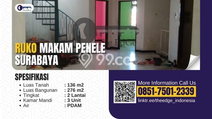 Ruko Dijual di Genteng LT 136m2, LB 272m2 untuk Investasi Ruko Dijual di Genteng LT 136m2, LB 272m2 untuk Investasi