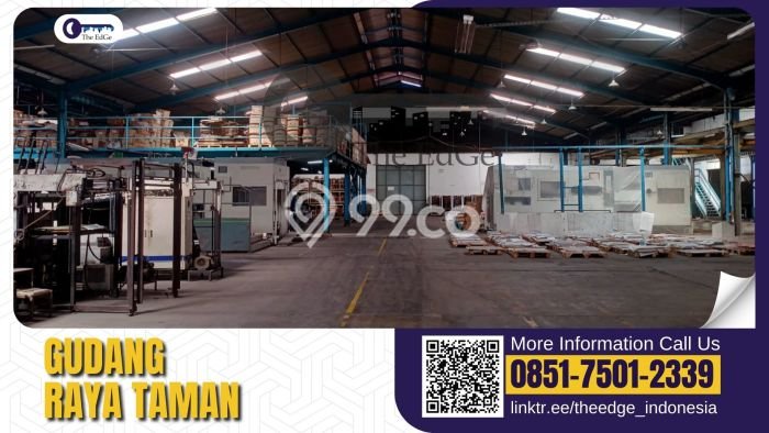 Gudang disewakan di Taman Sidoarjo dengan luas bangunan 7729m2 Gudang disewakan di Taman Sidoarjo dengan luas bangunan 7729m2