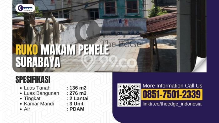 Ruko Dijual di Genteng LT 136m2, LB 272m2 untuk Investasi Ruko Dijual di Genteng LT 136m2, LB 272m2 untuk Investasi