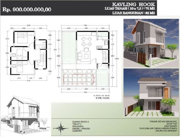 Rumah Modern 3 KT LT 75m2 di Jatiwarna Rumah Modern 3 KT LT 75m2 di Jatiwarna