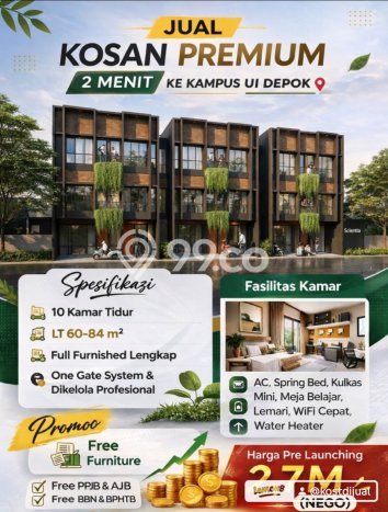 Untuk Dijual Kost 10 Kamar di Depok untuk Aset Anda Untuk Dijual Kost 10 Kamar di Depok untuk Aset Anda