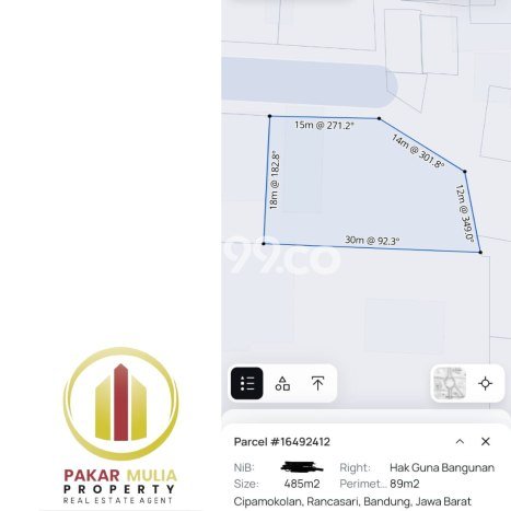 Dijual Tanah Kawasan Soekarno Hatta, Luas 485m², Lingkungan Asri Dijual Tanah Kawasan Soekarno Hatta, Luas 485m², Lingkungan Asri
