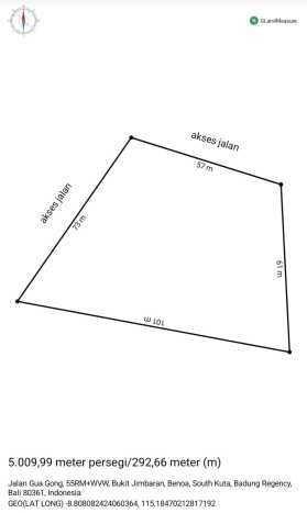 Kavling Tanah untuk Dijual di Ungasan, Badung, Luas 500m2 Kavling Tanah untuk Dijual di Ungasan, Badung, Luas 500m2