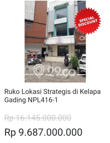 Lokasi Strategis! Dijual Ruko Bisnis di Kelapa Gading, Jakarta Utara Kondisi Baik Lokasi Strategis! Dijual Ruko Bisnis di Kelapa Gading, Jakarta Utara Kondisi Baik