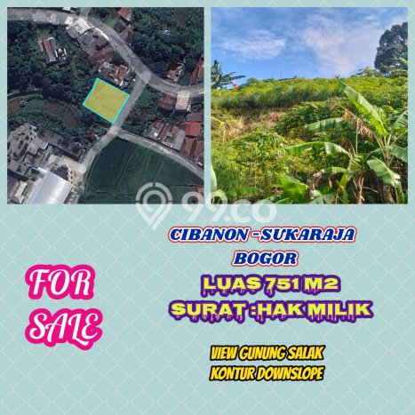 Tanah di Sukaraja, Bogor Luas 751m2 Dijual Segera Tanah di Sukaraja, Bogor Luas 751m2 Dijual Segera