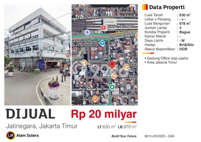 Kantor Dijual Lokasi Stratagis di Jatinegara Jakarta Timur Cocok untuk Bisnis Kantor Dijual Lokasi Stratagis di Jatinegara Jakarta Timur Cocok untuk Bisnis