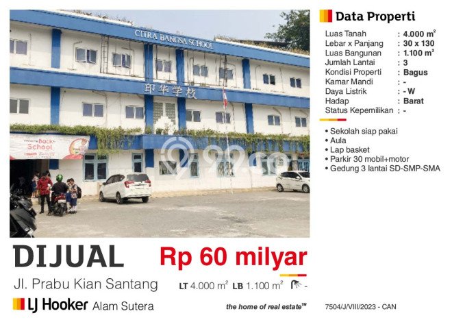 Komersial For Sale di Kawasan Tangerang, Tangerang Harga Kompetitif Komersial For Sale di Kawasan Tangerang, Tangerang Harga Kompetitif