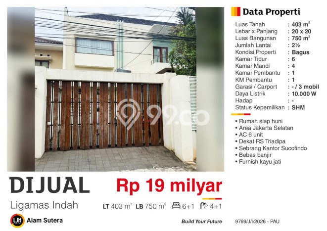 Hot Offer Hunian Mewah Ideal dan Luas di Pancoran, Jakarta Selatan Hot Offer Hunian Mewah Ideal dan Luas di Pancoran, Jakarta Selatan