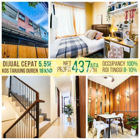 Kos-kosan Dijual di Grogol Petamburan, Jakarta Barat, 18 KT, 18 KM, Bangunan 214m2 Kos-kosan Dijual di Grogol Petamburan, Jakarta Barat, 18 KT, 18 KM, Bangunan 214m2