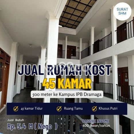 Siap Huni Hunian Elit 45 Kamar di Dramaga Dekat ke Mana Saja Siap Huni Hunian Elit 45 Kamar di Dramaga Dekat ke Mana Saja