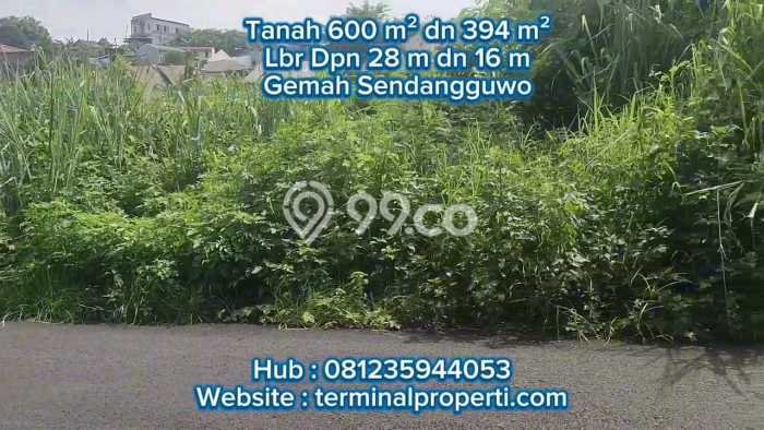 Tanah Dijual Lokasi Tembalang, Semarang Luas 994m2 Legalitas Aman Tanah Dijual Lokasi Tembalang, Semarang Luas 994m2 Legalitas Aman