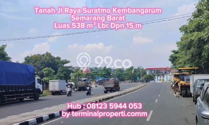 Tanah Kavling Dijual di Manyaran, Semarang dengan Luas Tanah 538m2 Tanah Kavling Dijual di Manyaran, Semarang dengan Luas Tanah 538m2