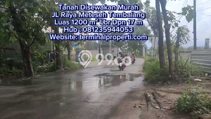 Tanah Kavling Disewakan di Meteseh dengan Luas 1200m2 Tanah Kavling Disewakan di Meteseh dengan Luas 1200m2