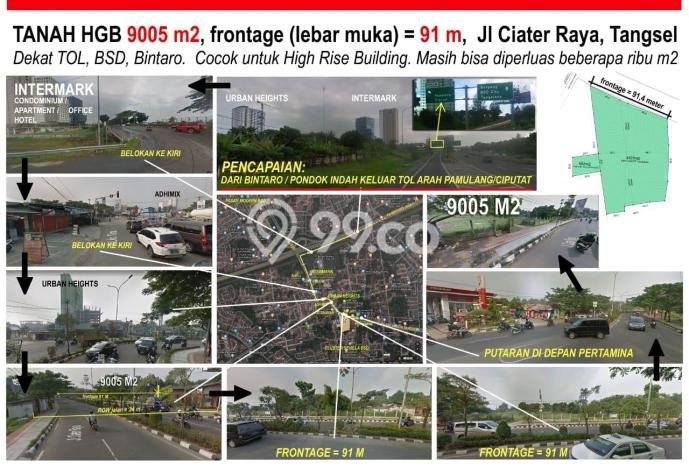 Tanah Kavling Dijual di BSD City, Tangerang dengan Luas Tanah 9005m2 Tanah Kavling Dijual di BSD City, Tangerang dengan Luas Tanah 9005m2