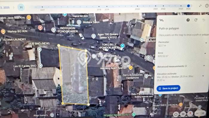 Tanah Kosong Dijual di Tangerang Selatan dengan Area 805m2 Tanah Kosong Dijual di Tangerang Selatan dengan Area 805m2