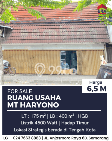 Komersial Dijual di Semarang Tengah LT 175m2, LB 400m2 untuk Investasi Komersial Dijual di Semarang Tengah LT 175m2, LB 400m2 untuk Investasi