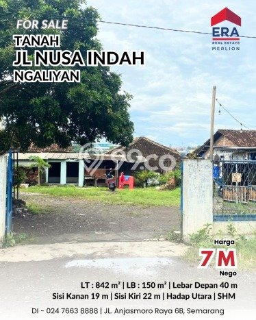 Tanah Komersial Dijual di Ngaliyan Semarang 842m2 Tanah Komersial Dijual di Ngaliyan Semarang 842m2