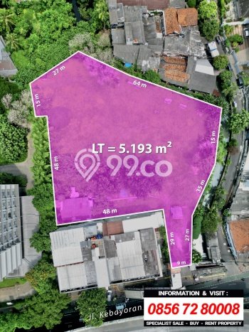 Tanah Dijual Lokasi Kebayoran Baru, Jakarta Selatan dengan Luas Tanah 5193m2 dan Status SHM Tanah Dijual Lokasi Kebayoran Baru, Jakarta Selatan dengan Luas Tanah 5193m2 dan Status SHM