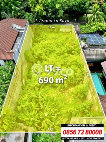 Dijual Tanah di Kebayoran Baru, Luas 690m2m², Kawasan Nyaman, Kontur Datar Dijual Tanah di Kebayoran Baru, Luas 690m2m², Kawasan Nyaman, Kontur Datar